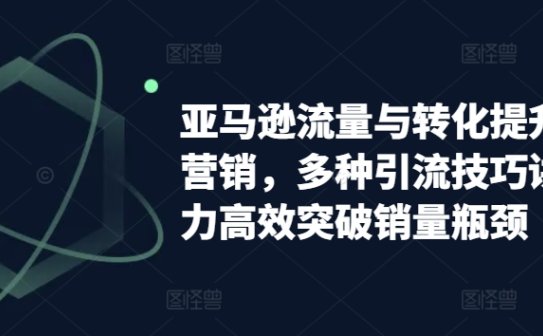 亚马逊流量与转化提升整合营销，多种引流技巧讲解助力高效突破销量瓶颈