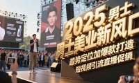 2025男士美业新风口，趋势定位加爆款打造，短视频引流直播促销