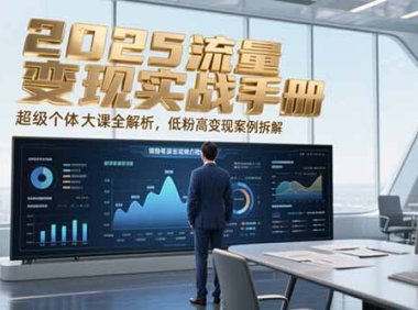2025流量变现实战手册，超级个体大课全解析，低粉高变现案例拆解