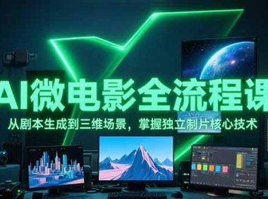 AI微电影全流程课，从剧本生成到三维场景，掌握独立制片核心技术